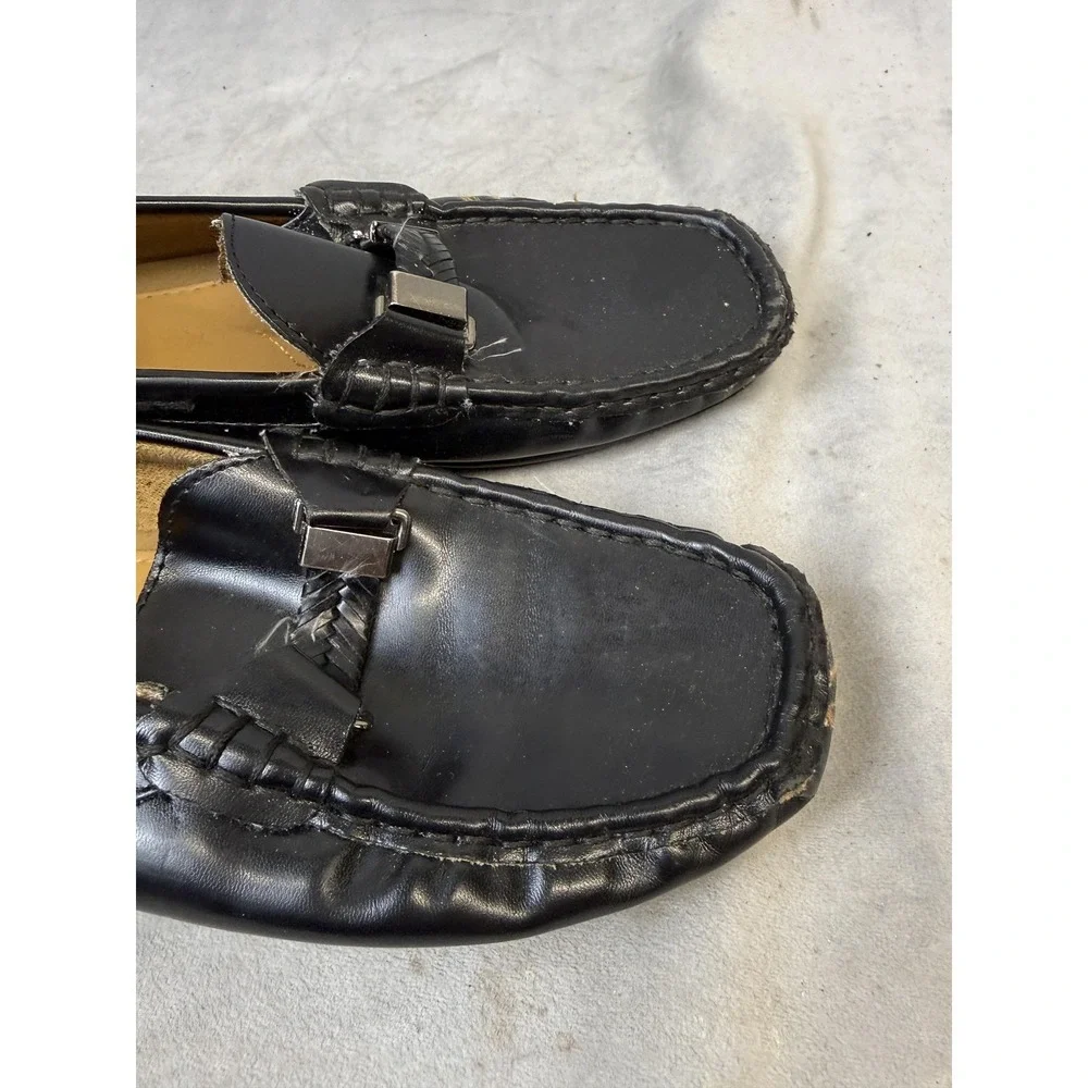 Mario Lopez Shoes‎ Boys Size 4 Black Loafer Dress Slip On Synthetic JUDE-055